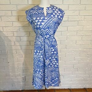 Vintage 80s 90s Nantucket Hawaiian Print Sheath Dress Women’s S